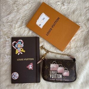 💕🤩Auth Louis Vuitton mini Pochette 1 I Rue Scribe Paris lady’s lightest luggage